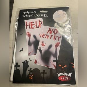 Spooky Scary 2pc window Covers
